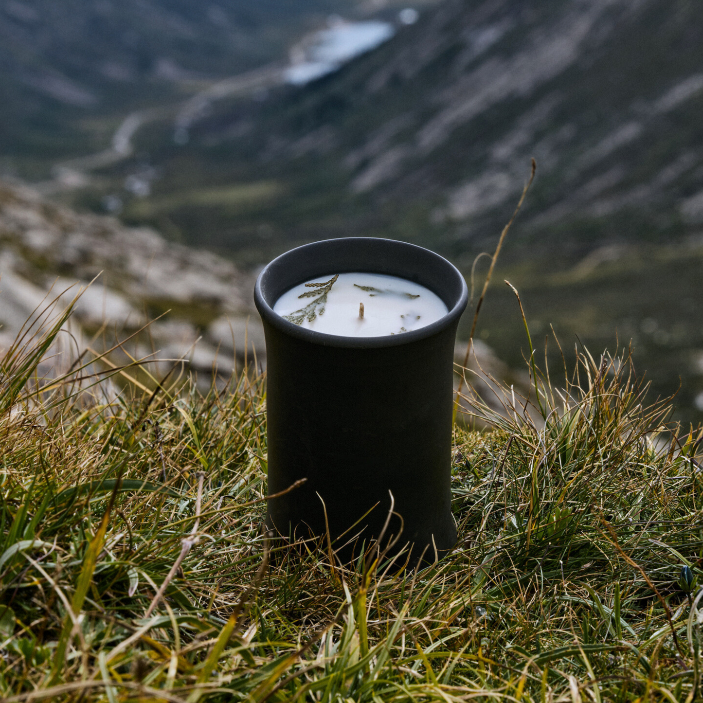 Qonga Sage Forest-- Highland Handcrafted Black Pottery Incense Vessel