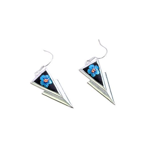 Qonga Qiang Highland Hand-Embroidered Earrings