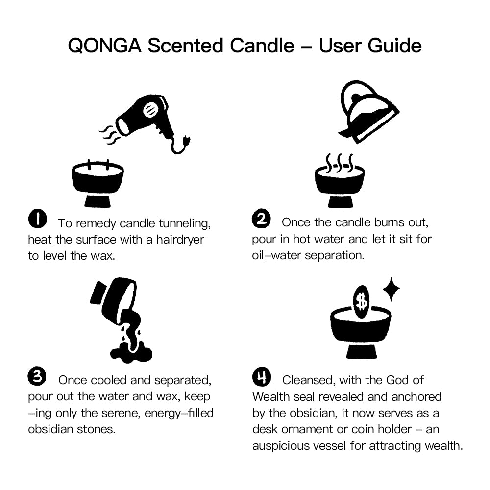 Qonga Amber Sutra -- Highland Handcrafted Black Pottery Incense Vessel