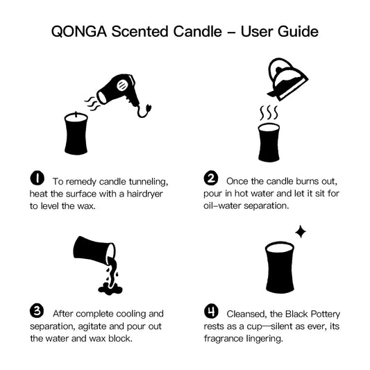 Qonga Sage Forest-- Highland Handcrafted Black Pottery Incense Vessel