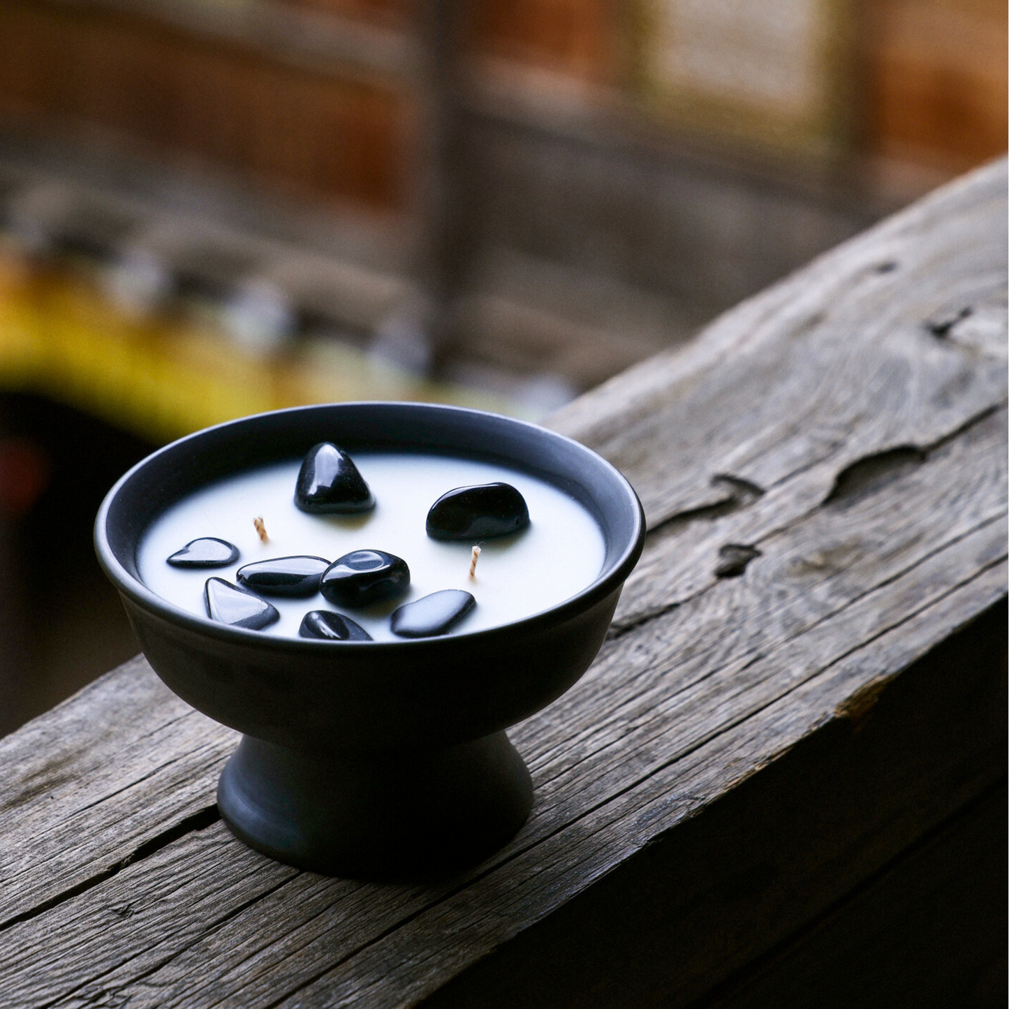 Qonga Amber Sutra -- Highland Handcrafted Black Pottery Incense Vessel